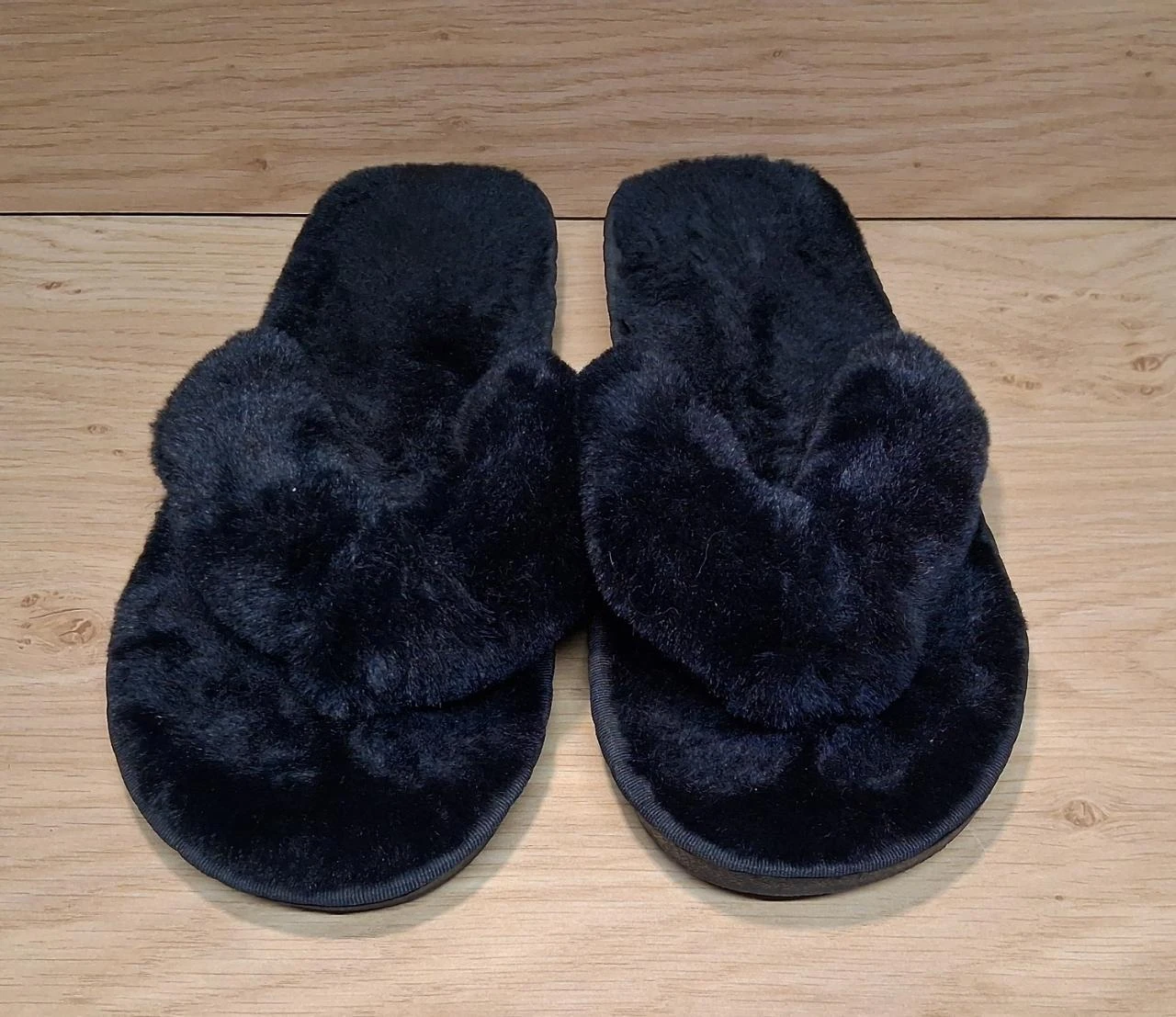 fluffy teenslippers zwart 38-39
